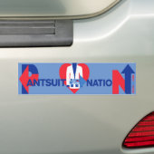 Hart in het centrum van Pantsuit Nation Bumpersticker (Op auto)