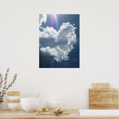 Hart in het Sky-Poster (1) Poster (Keuken)
