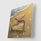 Hart in het Uitzicht van de Zandbeug Tropische Oce Vierkante Klok (Hoek)