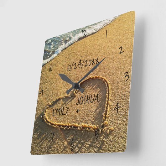 Hart in het Uitzicht van de Zandbeug Tropische Oce Vierkante Klok (Hoek)