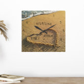 Hart in het Uitzicht van de Zandbeug Tropische Oce Vierkante Klok