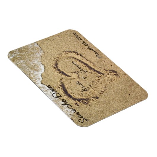 Hart in het Zand Bewaar de datum Magneten (Rechterzijde)
