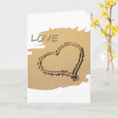 Hart in het zand kaart (Gele Bloem)