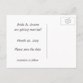 Hart in het zand Save the Date Briefkaarten (Achterkant)