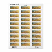 Hart in het Zand Strand Oever Etiket (Full Sheet)
