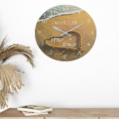 Hart in het Zand Strand Tropisch Zeezicht Grote Klok