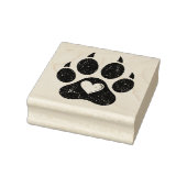 Hart in hondenpootafdruk Houten stempel met distre (Stempel)