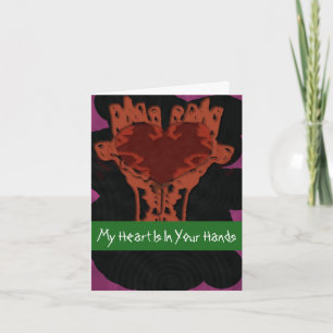 Hart in je handnotitie kaart