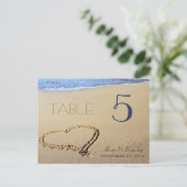 Hart in kaart gebracht tabelnummer, naam en datum (Staand voorkant)