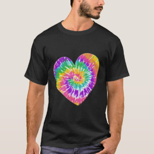 Hart in kleurstof t-shirt