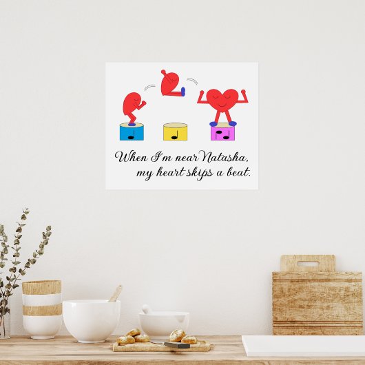 Hart in liefde dumpen: poster (Keuken)