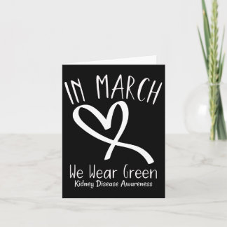 Hart In maart Draag we Green Kidney Disease Awaren Kaart
