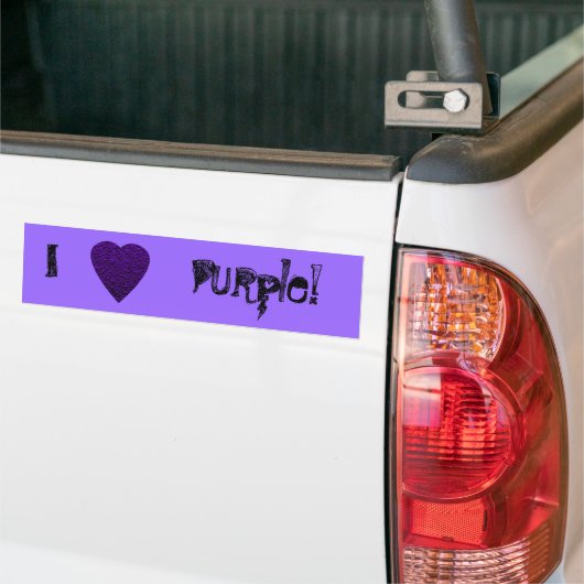 Hart in Paarse kleuren. Geoctrooieerd ontwerp van  Bumpersticker (Op Truck)