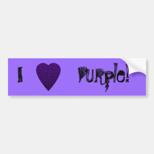 Hart in Paarse kleuren. Geoctrooieerd ontwerp van Bumpersticker