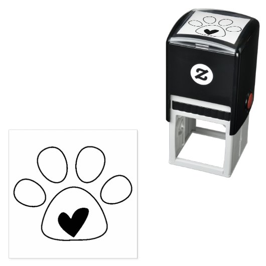 Hart in pooliefdesstempel  zelfinktende stempel (In situ)