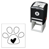 Hart in Poot Hond Liever Stempel (In situ)