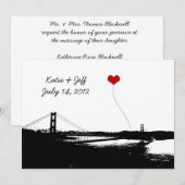 Hart in San Francisco Golden Gate Bridge Kaart (Voorkant / Achterkant)