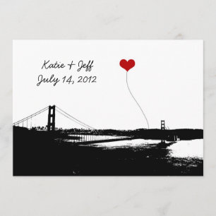 Hart in San Francisco Golden Gate Bridge Kaart