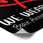 Hart In September Draag we Red Brain Aneurysm Awar Poster (Hoek)
