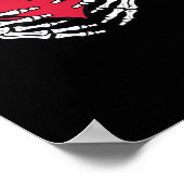 Hart in skeletale handen Klassiek Poster (Hoek)