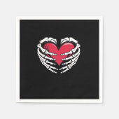 Hart in skeletale handen Klassiek Servet (Voorkant)