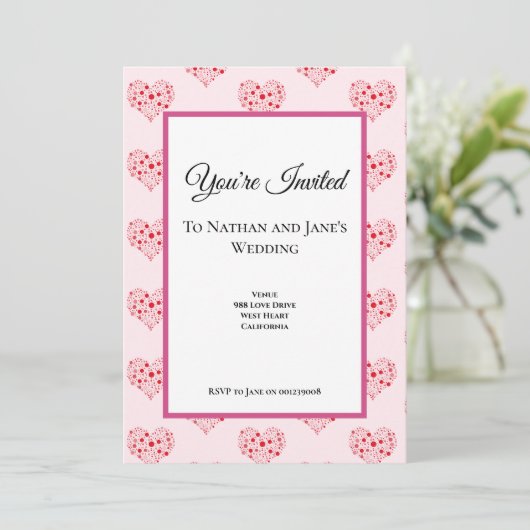 Hart in stippen kaart (Staand voorkant)