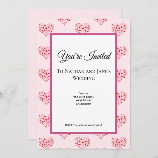 Hart in stippen kaart (Voorkant / Achterkant)