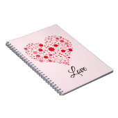 Hart in Stippen Notitieboek (Rechterzijde)