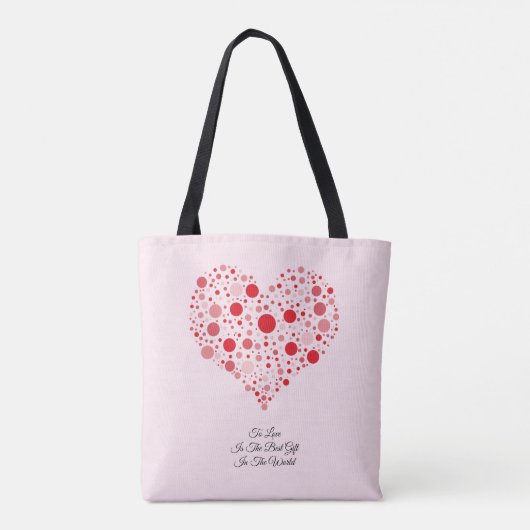Hart in Stippen Tote Bag (Achterkant)