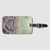 Hart in strandzand reis bagage labels voor koppel (Voorkant (horizontaal))