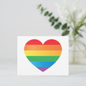 Hart in trotskleuren briefkaart (Staand voorkant)