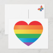 Hart in trotskleuren briefkaart (Voorkant / Achterkant)