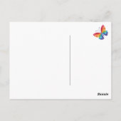 Hart in trotskleuren briefkaart (Achterkant)