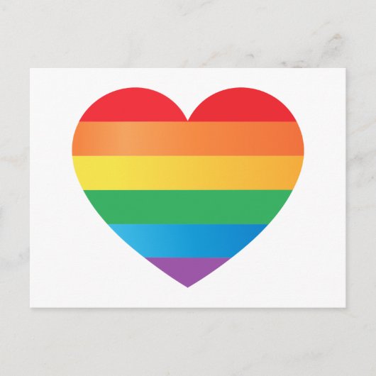 Hart in trotskleuren briefkaart (Voorkant)