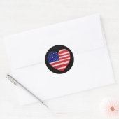 Hart in vlagkleuren ronde sticker (Envelop)