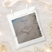 Hart in Zand Beach Bruiloft Bedankzakje (Geknipt)