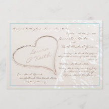 Hart in Zand Beach Bruiloft