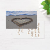Hart in Zand Dank u Cadeau Label Visitekaartje (Bureau)