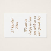 Hart in Zand Dank u Cadeau Label Visitekaartje (Achterkant)