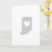 Hart Indiana Hoosier State Kaart Vormgegeven Groet (Gele Bloem)