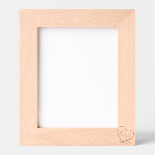 Hart Initialen minimalistisch Gegraveerde Lijstjes (Voorkant)