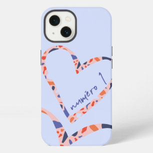 Hart Iphone Hoesje, Frans, Blauw, Luxe, Liefde 13 Hoesje