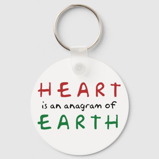 Hart is anagram van Aarde Sleutelhanger (Voorkant)