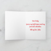 Hart is het Gelukkigst - Valentijnsdag Kaart (Binnen)