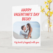 Hart is het Gelukkigst - Valentijnsdag Kaart (Gele Bloem)