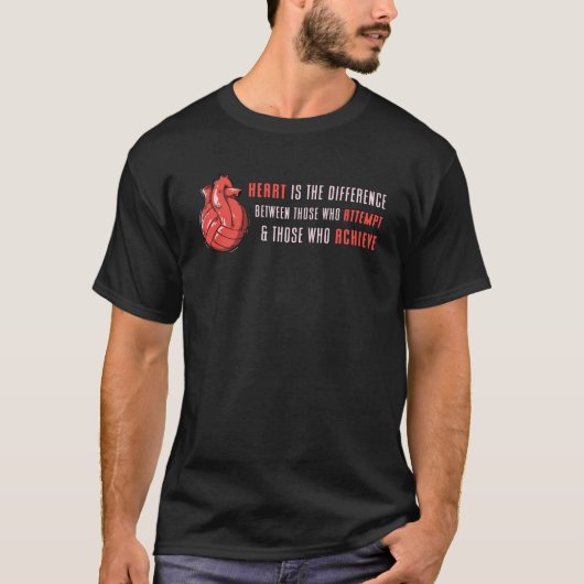 Hart is het verschil beachvolleybalspeler t-shirt (Voorkant)
