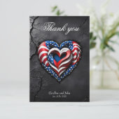 Hart is in de klassieke kleuren van de Amerikaanse Bedankkaart (Staand voorkant)