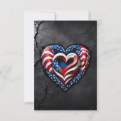 Hart is in de klassieke kleuren van de Amerikaanse Bedankkaart (Achterkant)