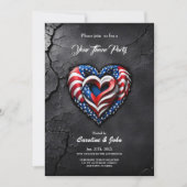 Hart is in de klassieke kleuren van de Amerikaanse Kaart (Voorkant)