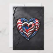 Hart is in de klassieke kleuren van de Amerikaanse Kaart (Achterkant)